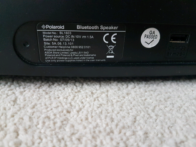 polaroid bluetooth speaker bl1603